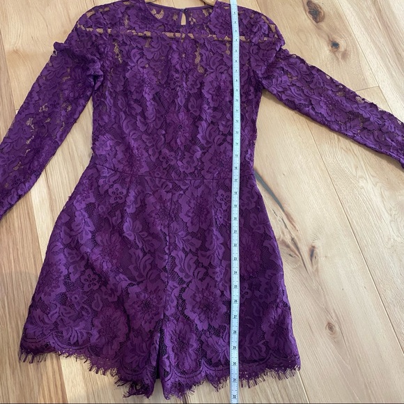 Cynthia Rowley Plum Midnight Lace Romper EUC - Picture 15 of 16